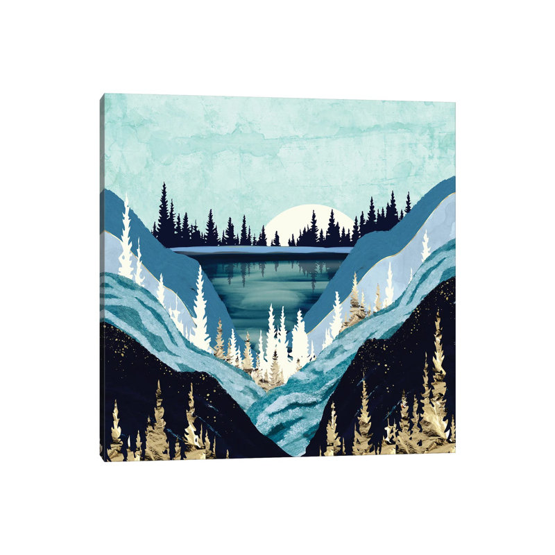 Blue Forest Lake - Print on Canvas, 66.04 cm H x 66.04 cm W x 1.91 cm D, Wrapped Canvas