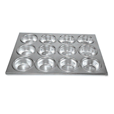 Winco 12 Cup Aluminum Muffin Pan with Lid