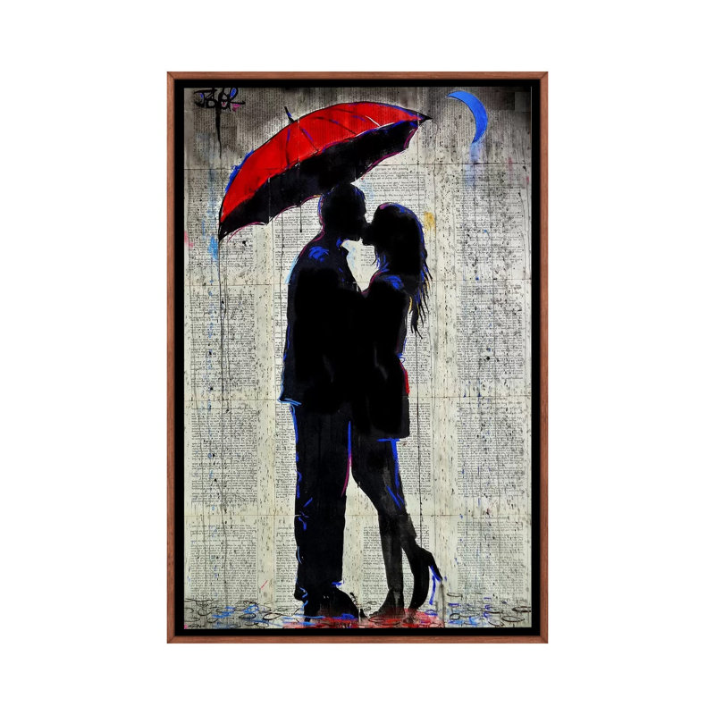 «Moon in Indigo» par Loui Jover - impression d'art graphique, Pas de tapis, H 40 po x l 26 po x P 1,5 po