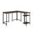 L-Shaped Desk With Rustic Style, Brown Finish