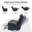 Fauteuil inclinable oscillant standard en cuir véritable de 29 po de largeur Azilda-1559921696