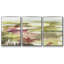 «Bourgogne Flower Horizon II», impression de cadre flottant 3 pièces-2043597295-2043597293
