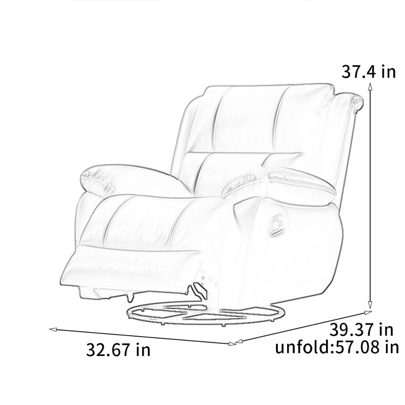 Fauteuil inclinable confortable en bois massif