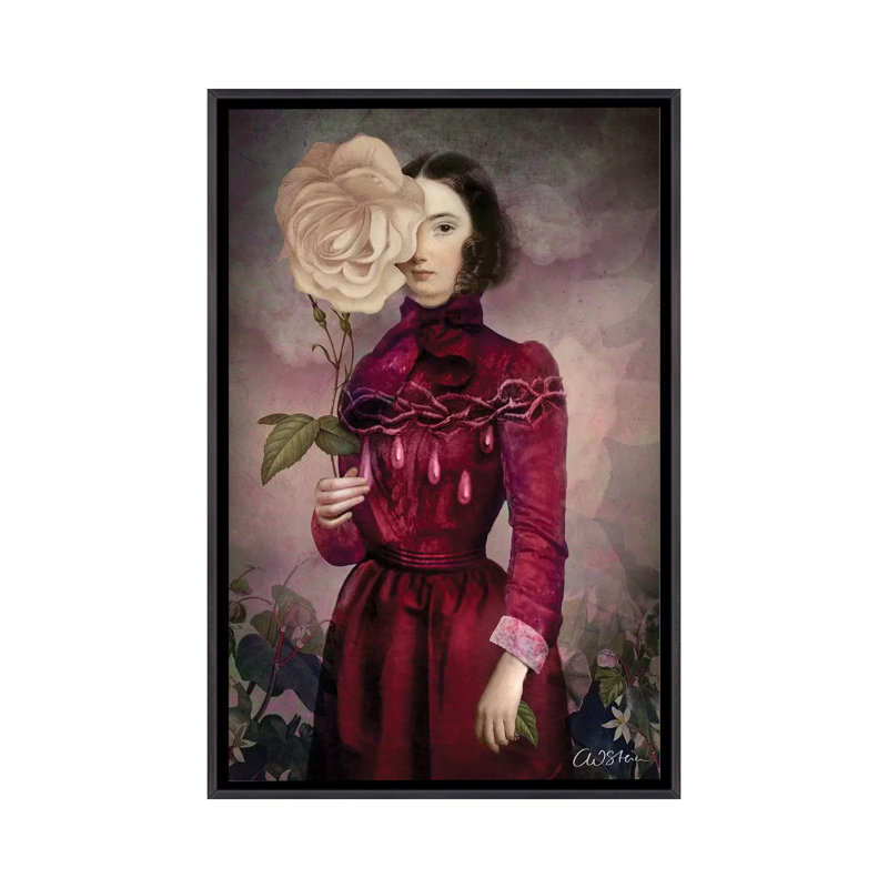 «The Intriguer» par Catrin Welz-Stein - reproduction, Pas de tapis, H 26 po x l 18 po x 1,5 po, Toile avec cadre noir patiné