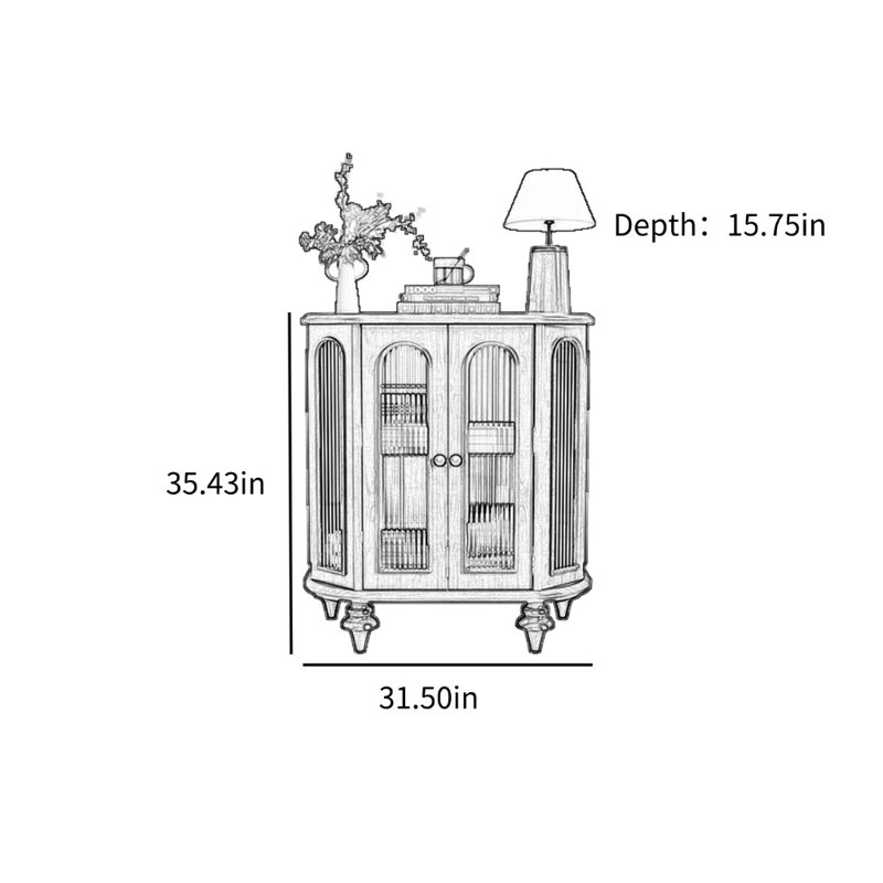 Armoire d'appoint Vintage Light, Brun