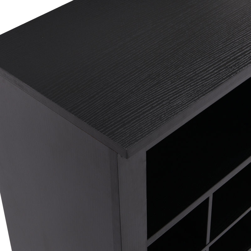 Armoire à chaussures moderne et élégante avec 24 casiers et console de haute qualité, Noir
