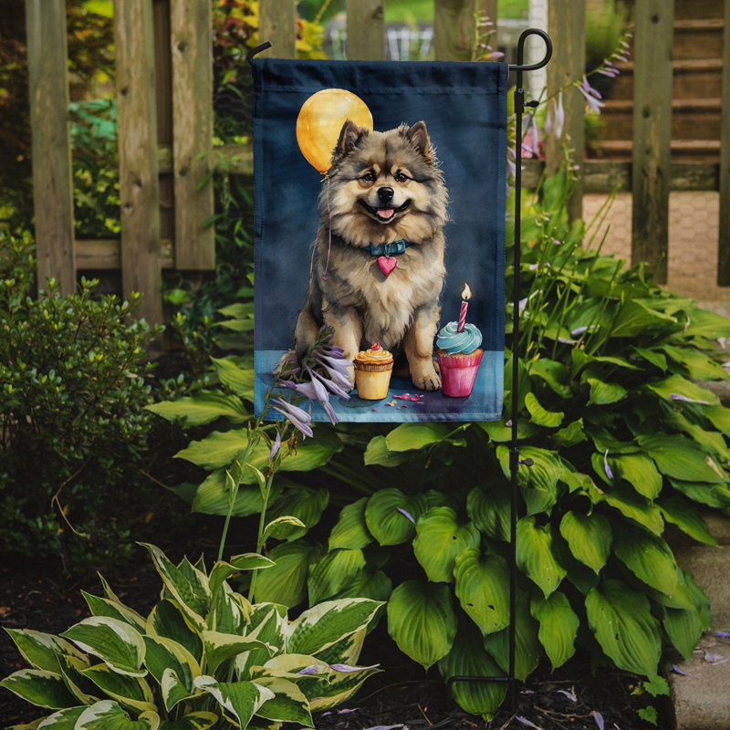 Drapeau de jardin «Happy Birthday», Spitz loup