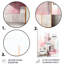 Dimensions des royaumes roses et gris - art mural abstrait en métal-1479303194