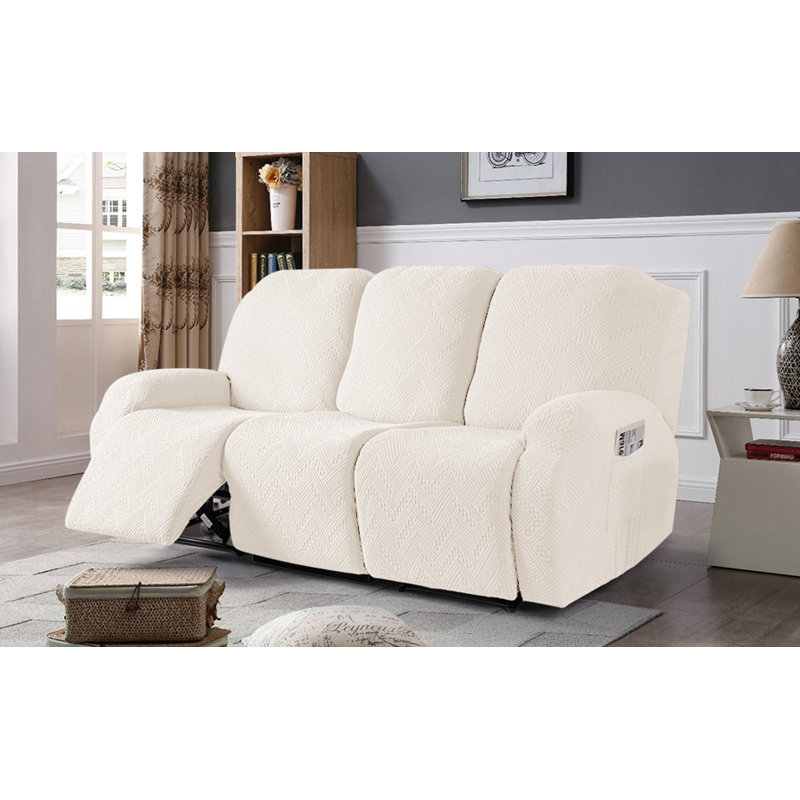 Housse extensible pour canapé 3 pièces Harriet, Ivoire ivoire