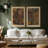 " Pastel Watercolor Blue Mountain Range Wall Pictures Modern Art Decor Rustic Minimal Bedroom " 2 - Pieces on Canvas-99016031-99016030