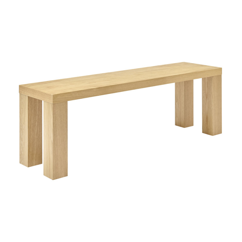Banc de salle à manger en bois l 57 po Carson, H 19 po x l 57 po x P 15 po, Chêne