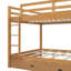 Lit superposé grand en bois avec échelle et lit gigogne Wood-612513137
