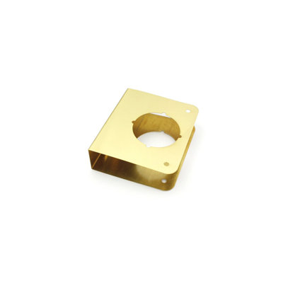 Renfort de porte - Ensemble de renforts de porte - 11,4 cm x 3,7 cm - Laiton poli