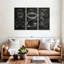 Ensemble de 3 balles de sport BW sur toile-419766267