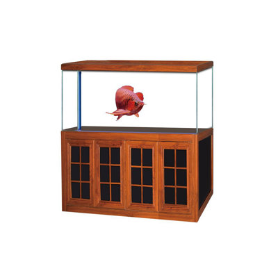 Simple Brown Rectangular Eco Aquarium Tank