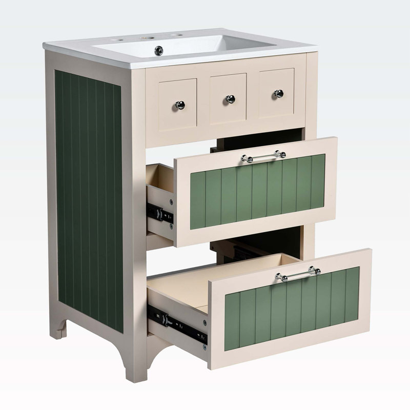 Meuble-lavabo 24 po avec lavabo en céramique