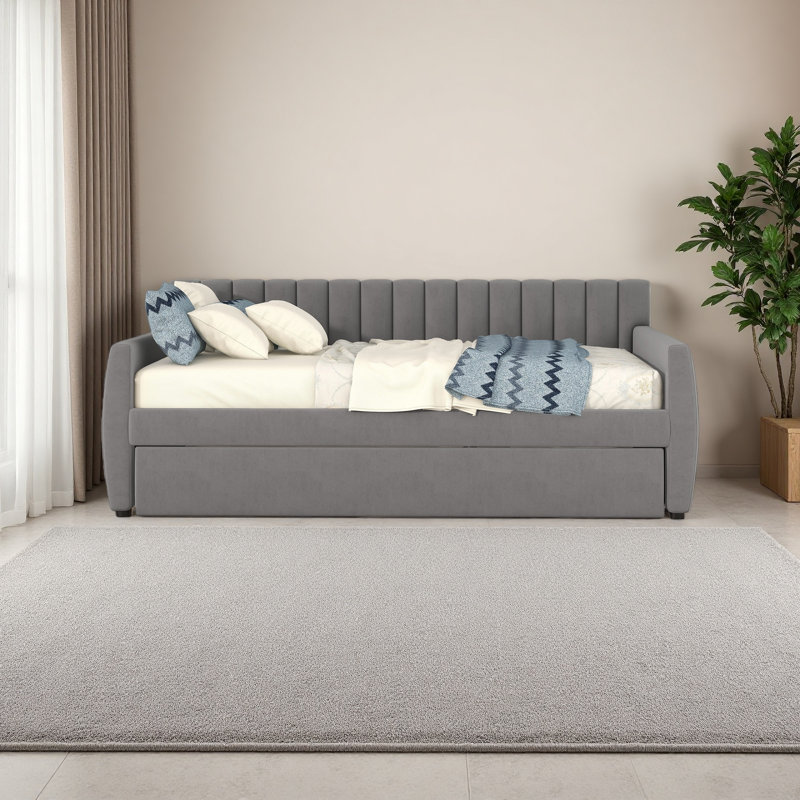 Upholstered Daybed, Grey, Full/Double