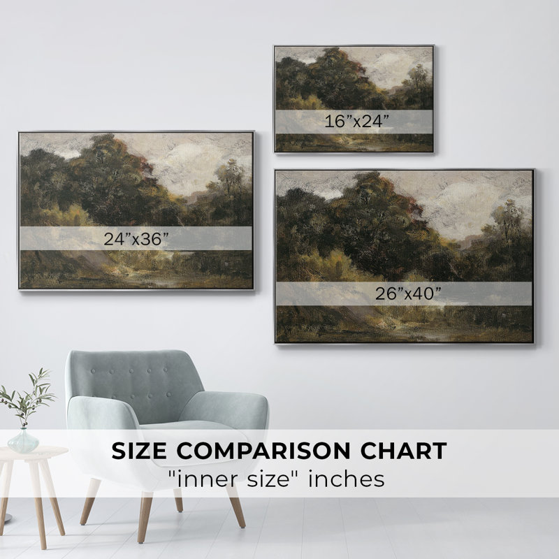 «Vintage Landscape - MLXXII» sur, H 17 po x l 25 po, Argent