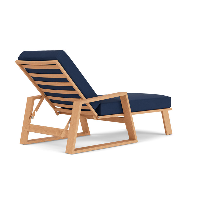 Pursuit Outdoor Chaise Lounge, Sandberg Navy