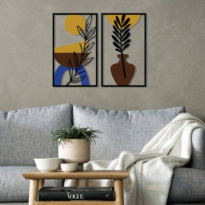 Hand-Painted Decorative Metal Wall Accessory, 34.6 x 28.7 inches | 100% Metal Construction, Thickness: 0.06 inches | Unique Color Variations, Easy Wall Mounting | Perfect for Home Décor & Art Enthusiasts