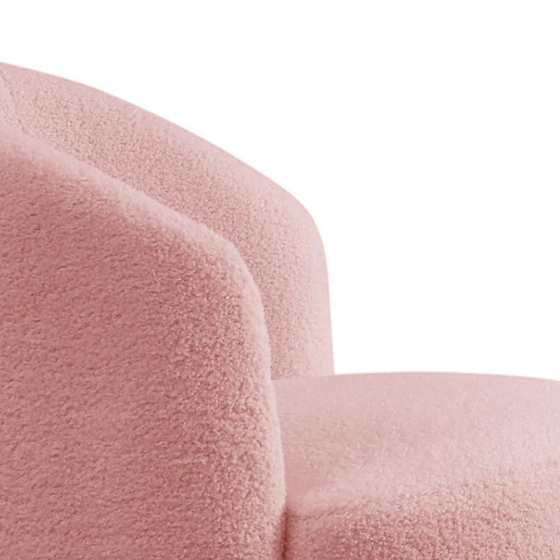 Chaise de salle d'attente l 24 po Mikaylee avec structure en bois manufacturé et massif, Ourson rose
