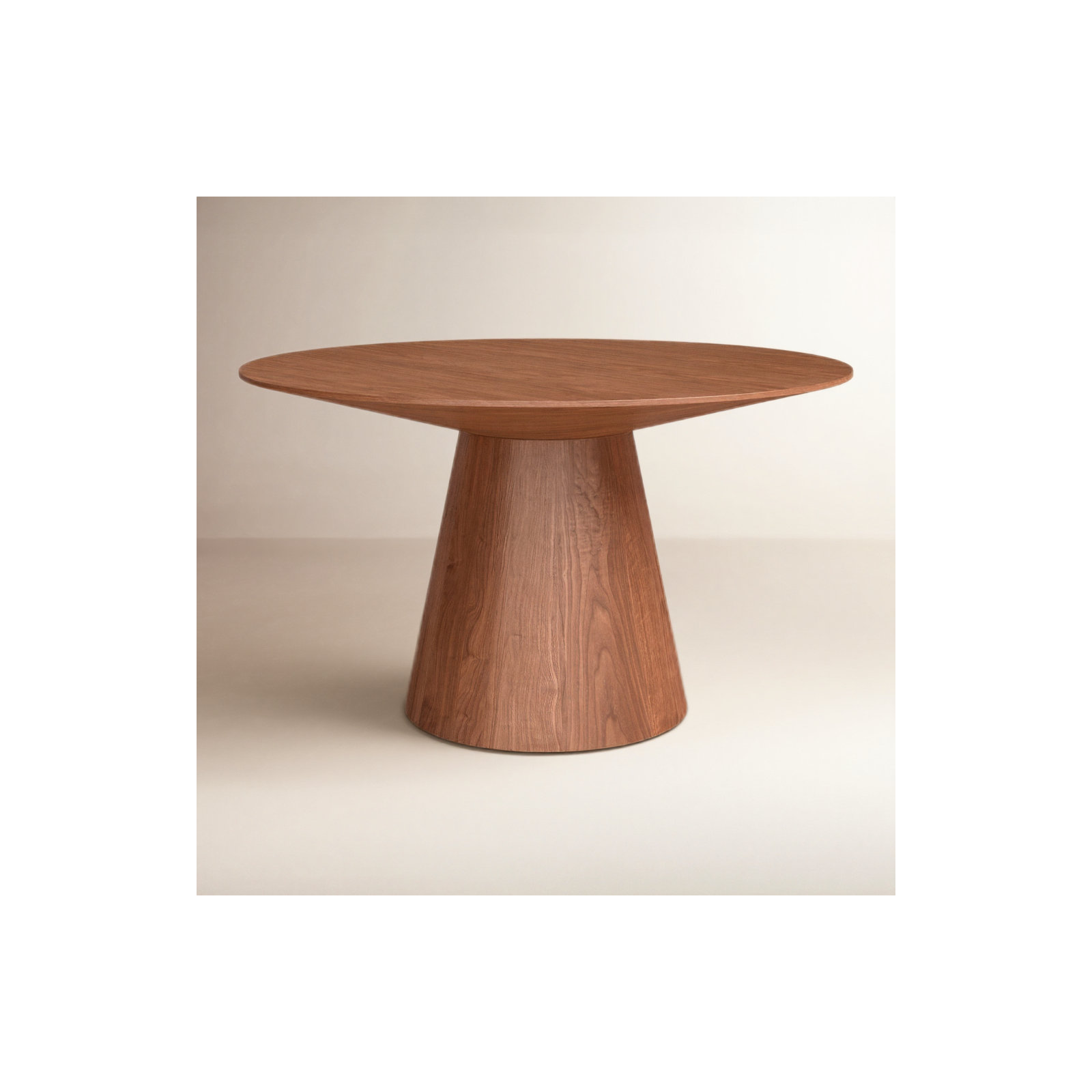 Adara Pedestal Dining Table, American Walnut, 53.2" W x 53.2" L