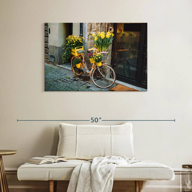 Vélo Mehar plein de fleurs, H 26 po x l 39 po