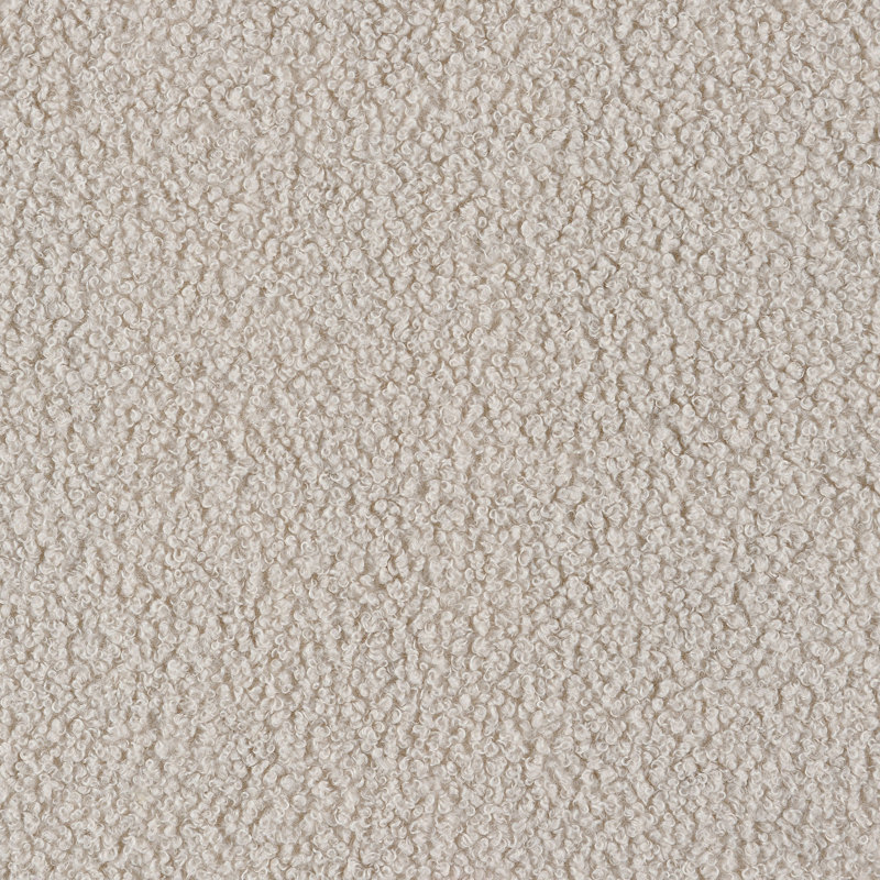 Chaise berçante rembourrée beige à dossier moyen Boucle