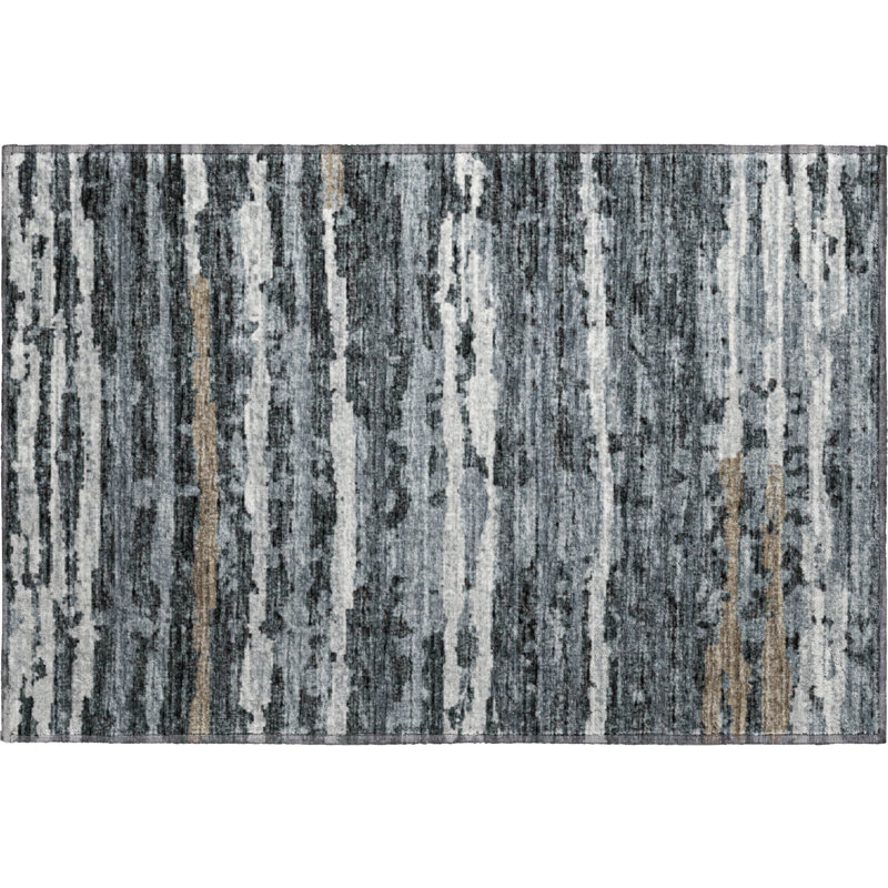 Premium Machine Washable Freixa AMF75 Shadow Rug, Rectangle 1'8" x 2'6"