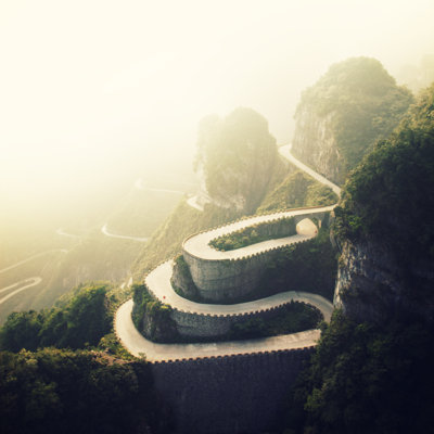 Tianmenshan Landscapes by Xsandra - Wrapped Canvas Print