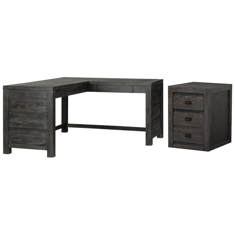 Bureau en L avec classeur mobile