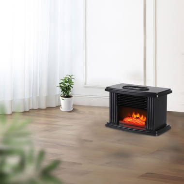 Canora Grey Burnettiii Electric Fireplace Space Heater Freestand u0026 Reviews  | Wayfair