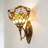 1- Light Stained Glass Wall Sconce Antique Baroque Tiffany-Style Vanity Light For Hallway & Bedroom