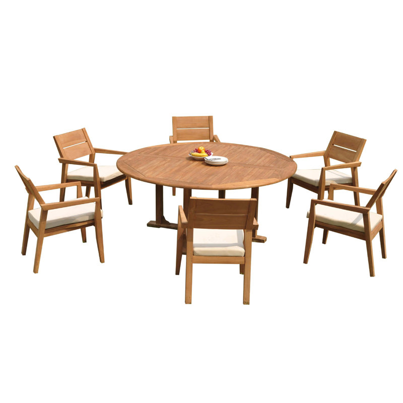 Vellore Outdoor - Piece Teak Dining Set, 6
