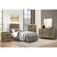 Lit simple rustique à motif de lignes modernes, finition en pin vieilli, tête de lit et rails pour la chambre à coucher, sommier essentiel, lit simple à conception avec rails, indispensable, nécessaire, assemblage rapide-454709725
