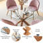 Round Glass Top Metal Base Dining Table