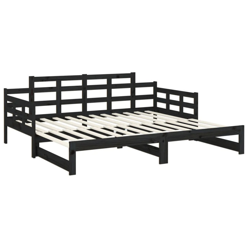 Hydiea Pull-out Day Bed Solid Wood, Honey Brown, 90 x 190cm