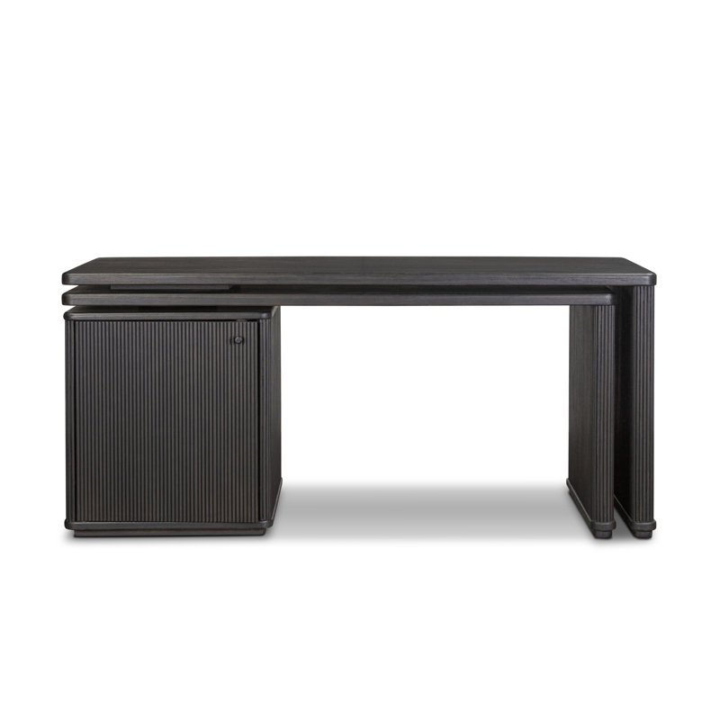 Weston Rotating Desk-Black Parawood