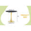 Table de salle à manger ronde, table tulipe ronde de 31,5 po avec plateau de table épaissi et piédestal en métal, table de bistro moderne Mid-Century pour la cuisine, les petits espaces, le salon et le café
