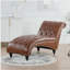 Chaise longue sans accoudoirs touffetée