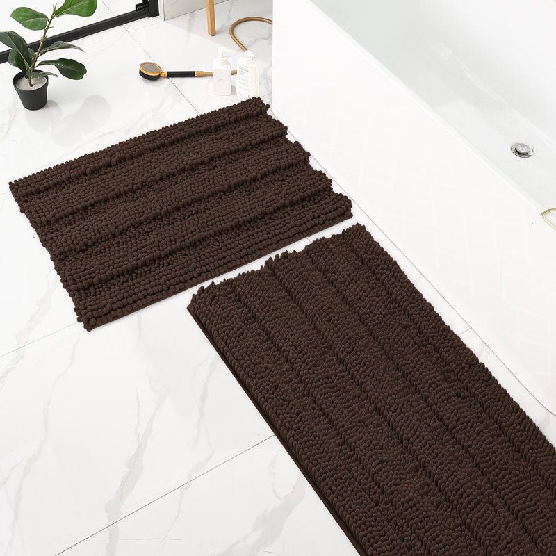 Lasse Non-Slip Bath Rug, Chocolate