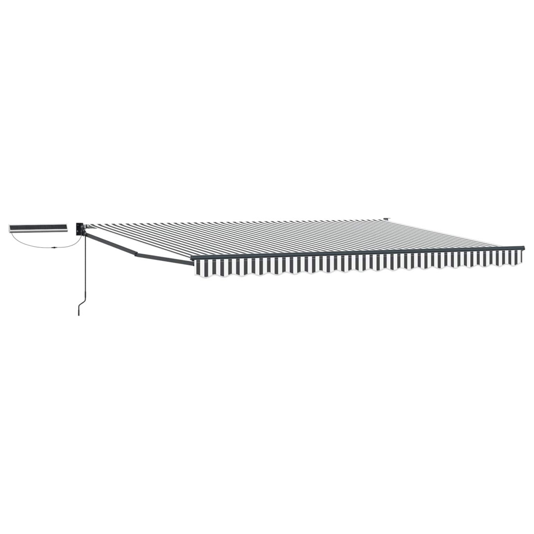 Vidaxl Electric Retractable Awning Polyester With PU Coating Outdoor Shade