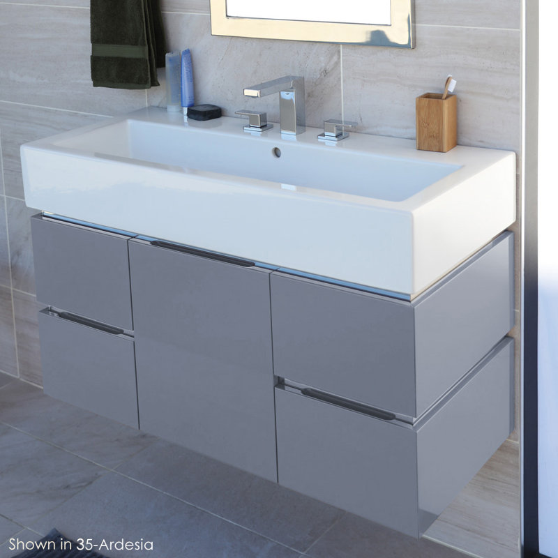 Aquagrande 39.5'' L Bathroom Sink, 3 Hole - 8" Centers