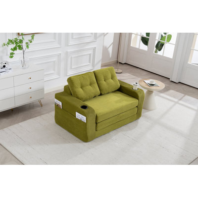 Canapé-lit convertible, canapé-lit double extensible, canapé-lit convertible 2 en 1, canapé-lit escamotable avec coussins pour le salon de la chambre à coucher