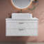 Contemporary Floating Bathroom Vanity with Ceramic Vessel Sink and Storage Cabinet