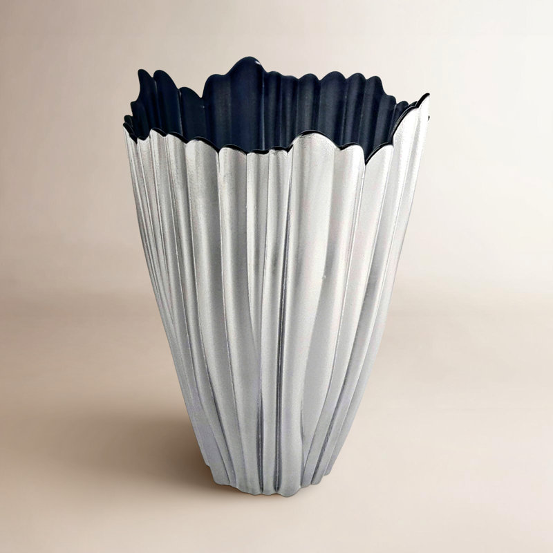 Biehl Glass Table Vase, Silver