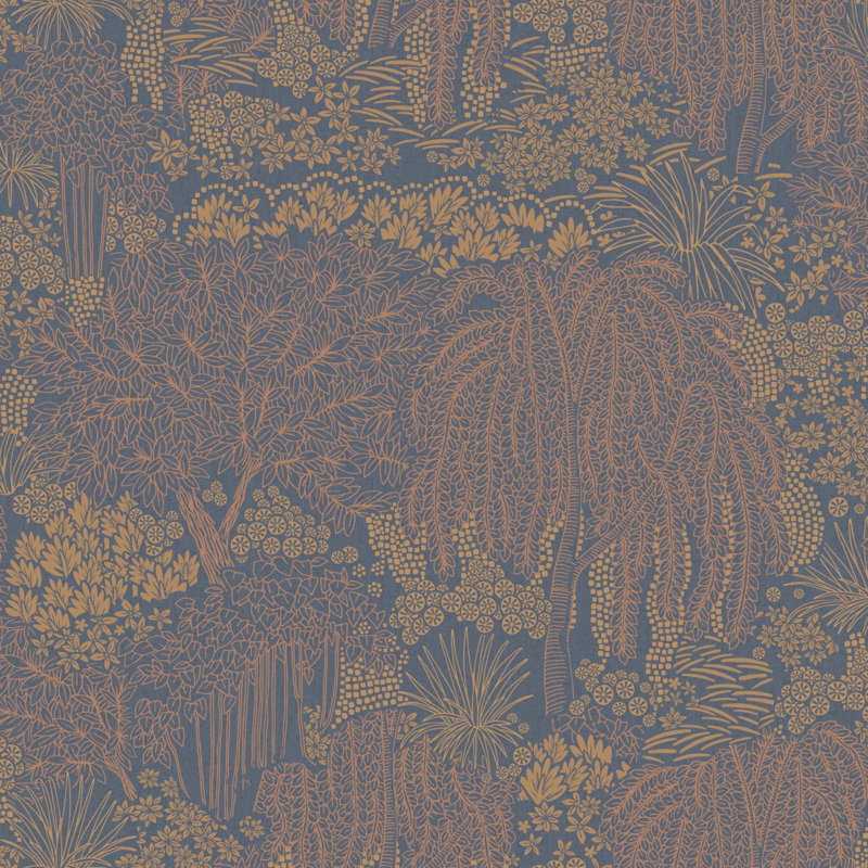 Willow Whisper Dark Blue Wallpaper, Navy