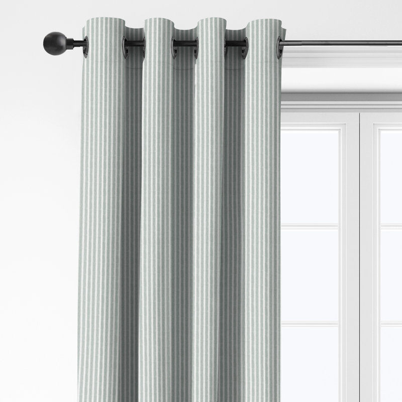 Ensemble de 2 panneaux de rideau en coton sauge avec œillets, L 50 po x L 216 po