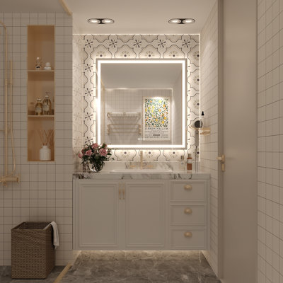 Molly Framelss or Framed LED Anti-Fog Tempered Glass Wall Bathroom Vanity Mirror - UL Certified