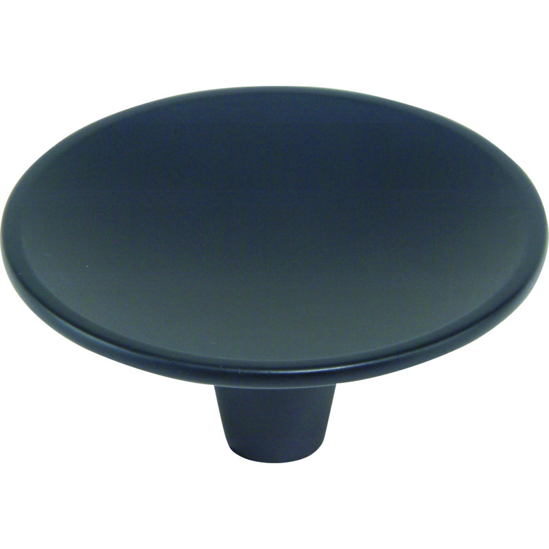 Dap 2" Diameter Round Knob, Matte Black, 2 1/2"